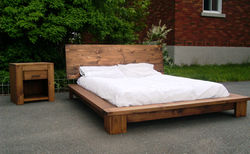 lit en bois, lit zen L-7