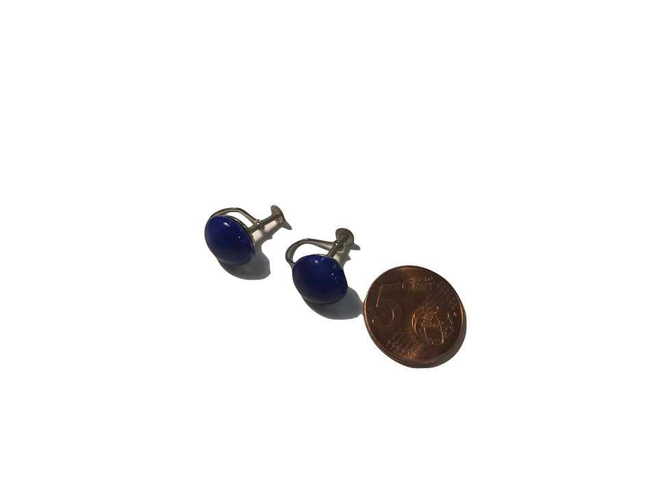 Miniatura: Pendientes de cristal "Martina" 1930's 1,2cm (Sin Estrenar)