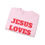 Thumbnail: Jesus Loves You Pink Crewneck Sweatshirt - Cozy Sweatshirt for Faithful Comfort