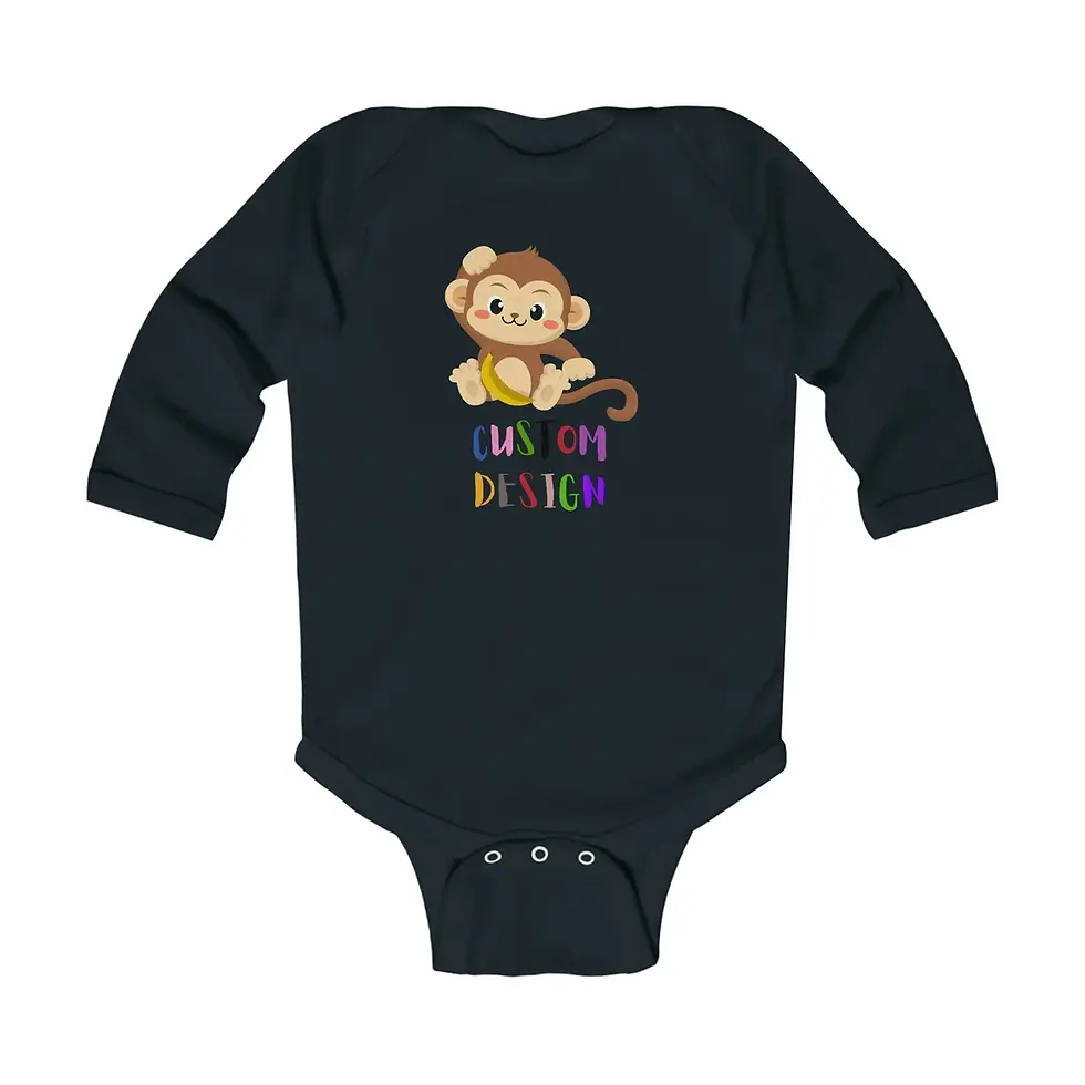 Thumbnail: Custom Baby Long Sleeve Bodysuit | Pregnancy Announcement, Baby Shower Gift
