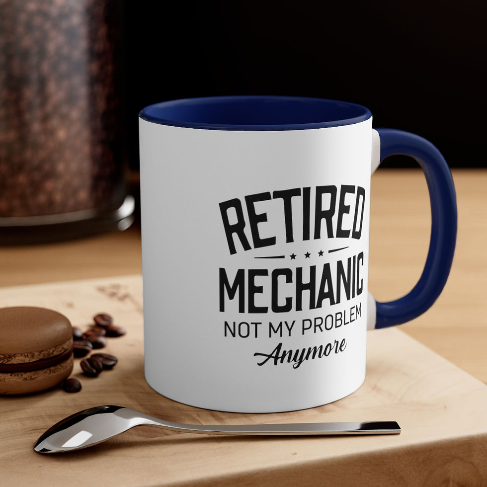 Thumbnail: metal coffee lover-retired mechanic not-saying mug dad gift-birthday christmas-boyfriend husband-enamel with handle