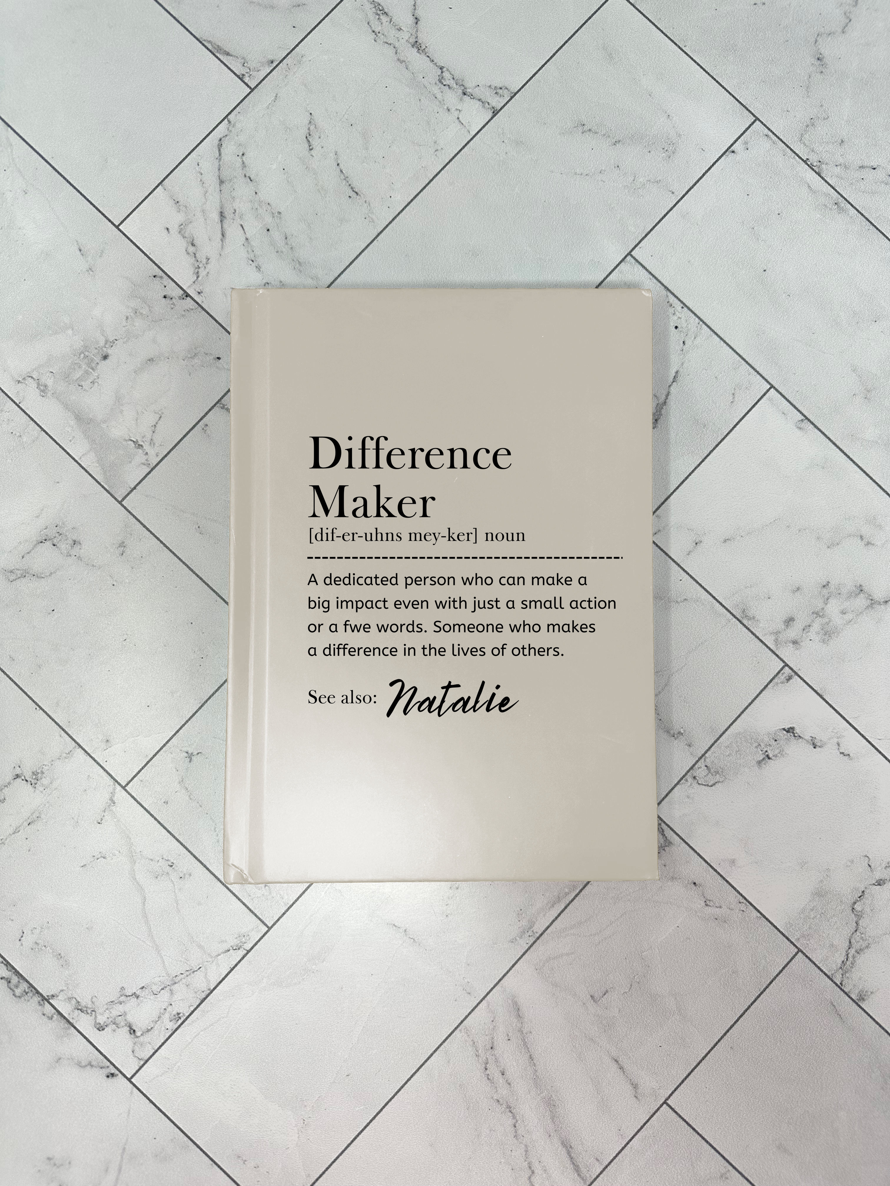custom notebook-softcover notebook-difference maker notebook-Ruled Line Notebook-travelers notebook-custom name gift