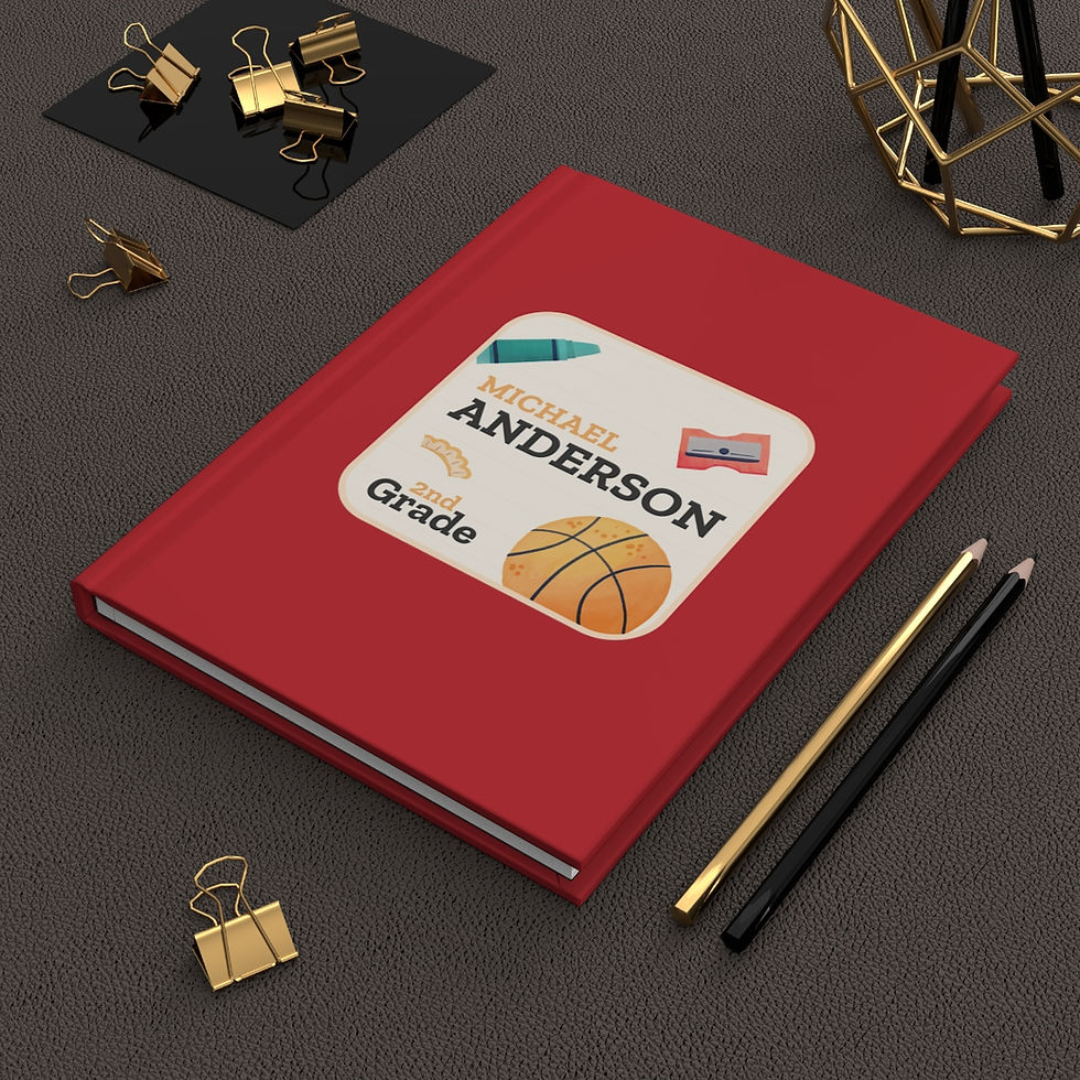 Thumbnail: custom notebook kids-hardcover notebook-back to school design-School Notebook-Hardcover Notebooks For Children-custom name