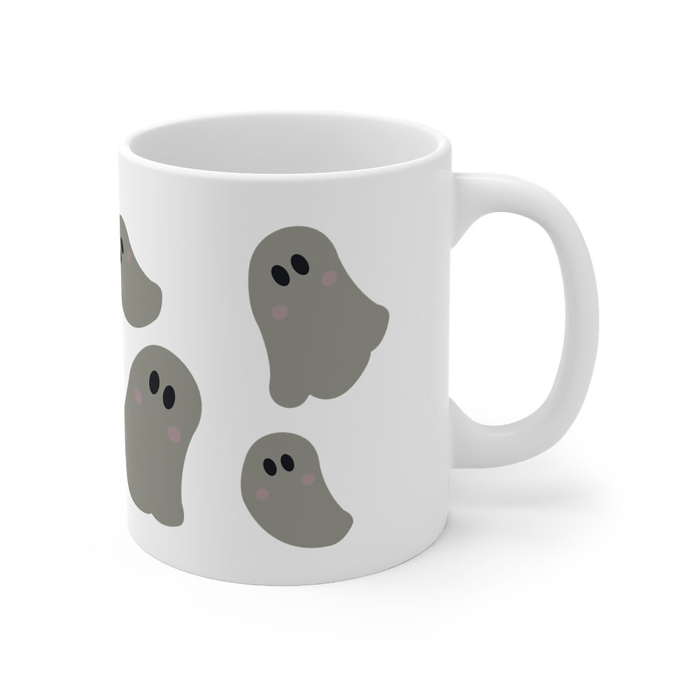 Thumbnail: autumn vibe mug-birthday gift mug-boo lover mug-fall vibes mug-floral fall mug-ghost coffee mug-gift for friend