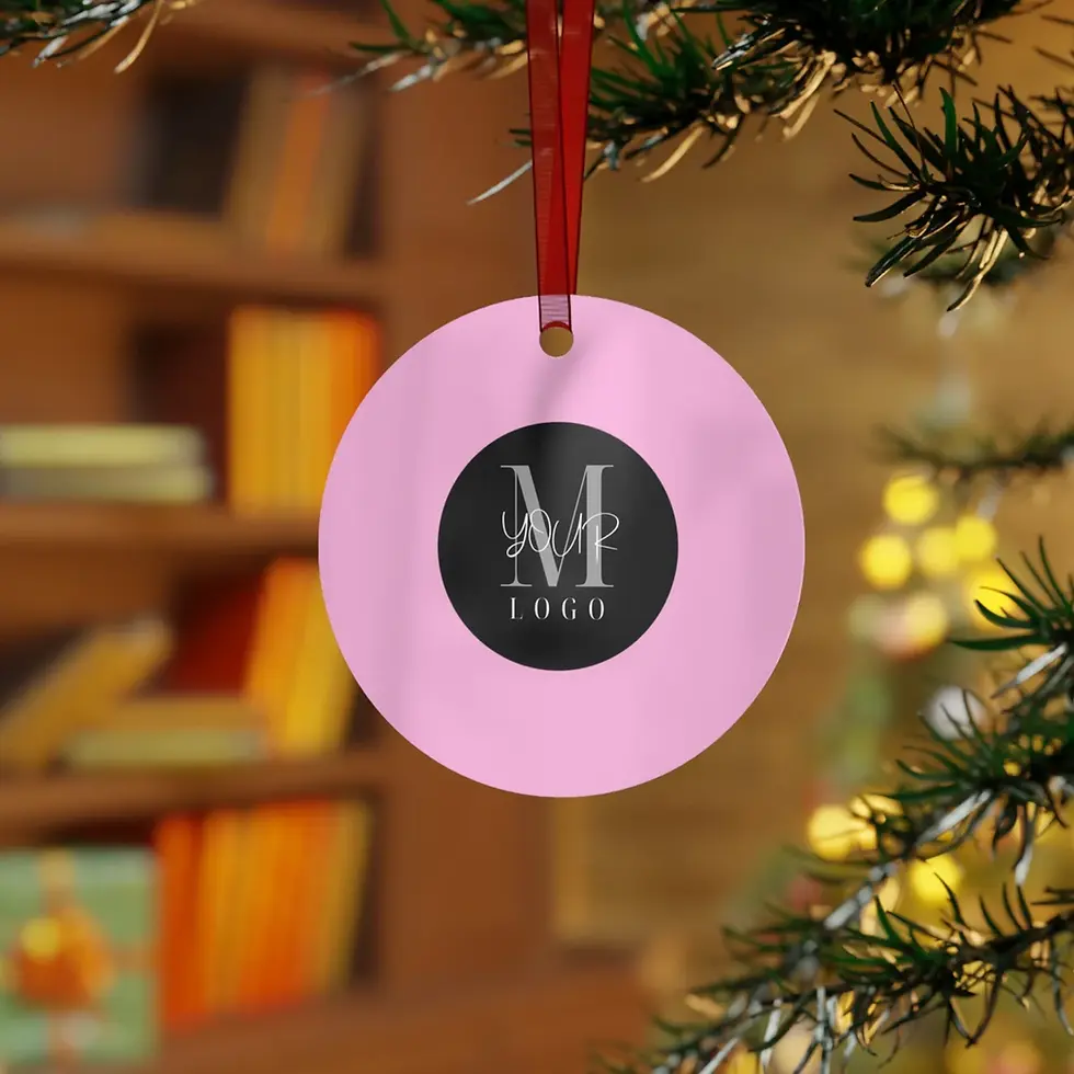 Thumbnail: Custom Metal Ornament | Personalized Christmas Decoration, Company Logo Ornament