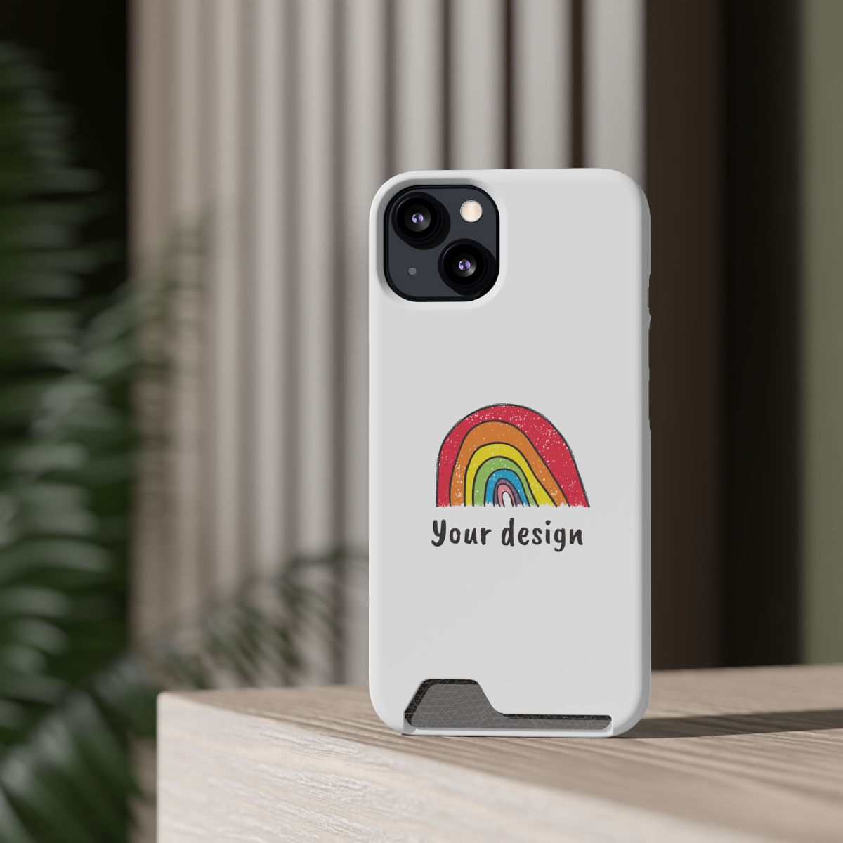 Custom Phone Case With Card Holder For iPhone 13 Pro Max Samsung Galaxy S21, S22