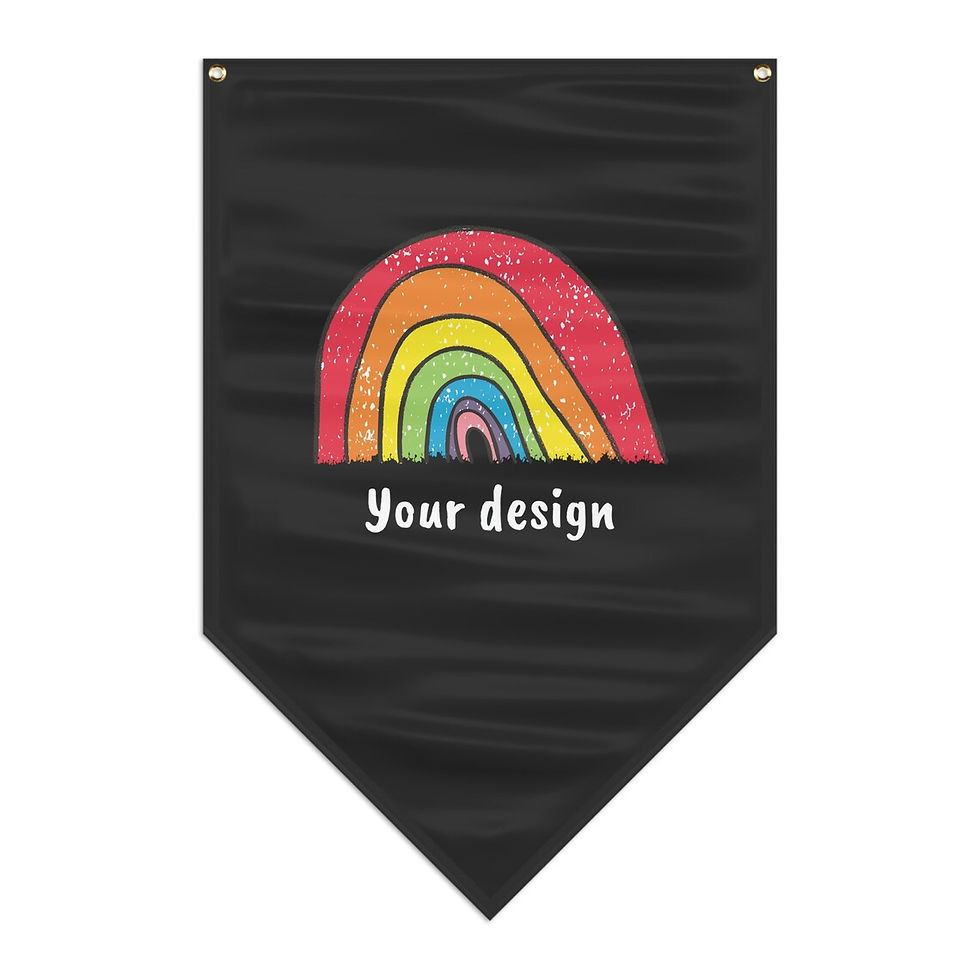 Thumbnail: Custom Design Pennant 2 Sizes | Personalized Wall Banner | Custom Made Canvas