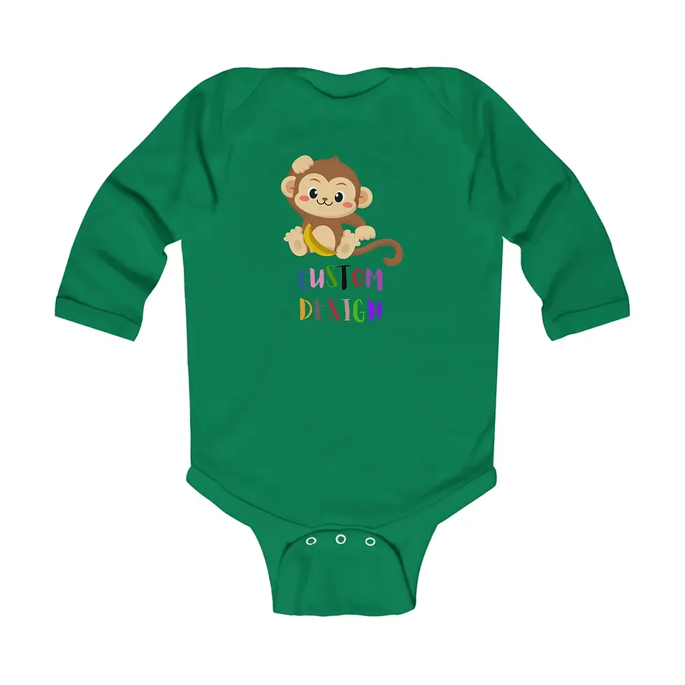 Thumbnail: Custom Baby Long Sleeve Bodysuit | Pregnancy Announcement, Baby Shower Gift