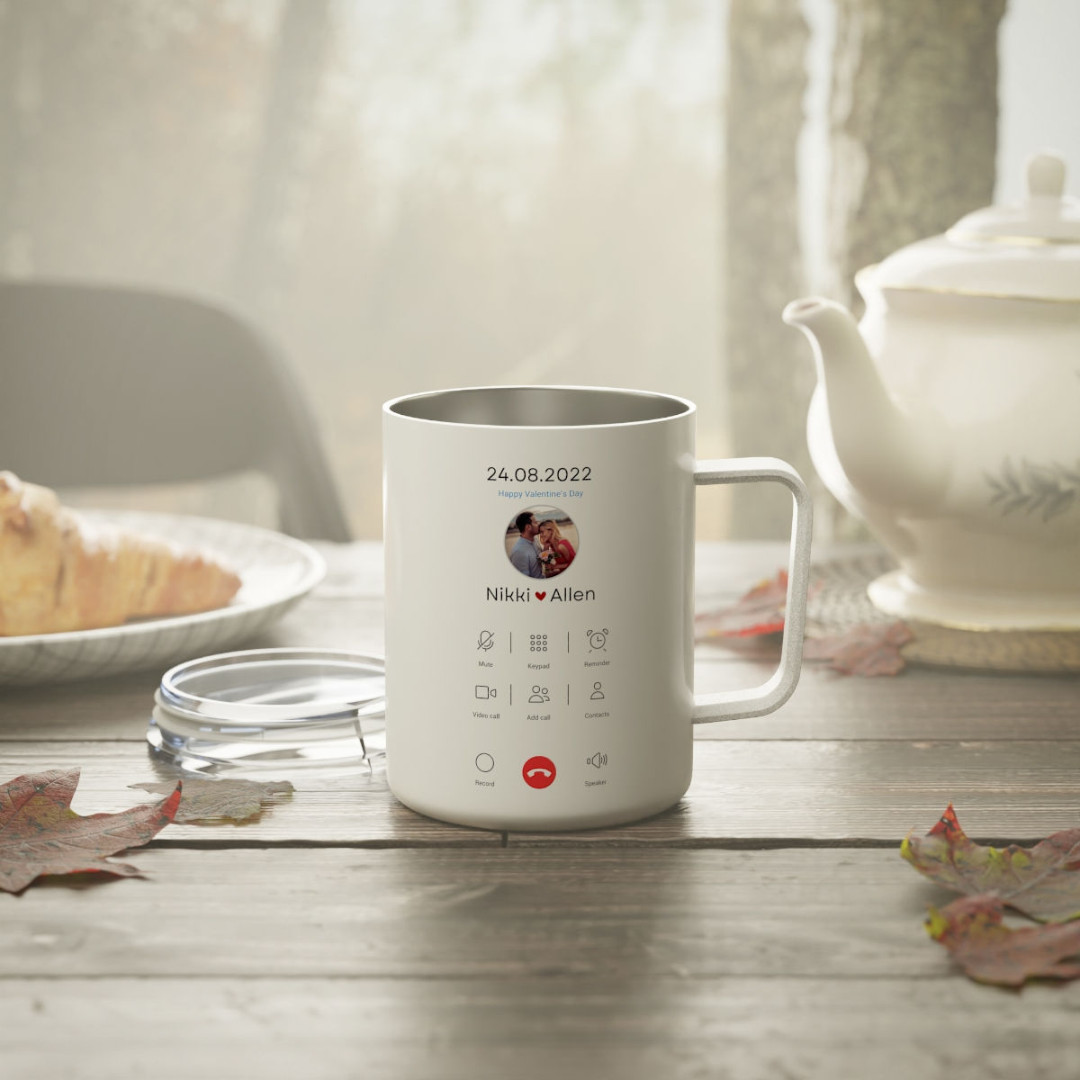 valentines day gift-10oz-custom name mug-custom photo mug-custom design mug-gift for lovers-insulated mug-Gift For Couples