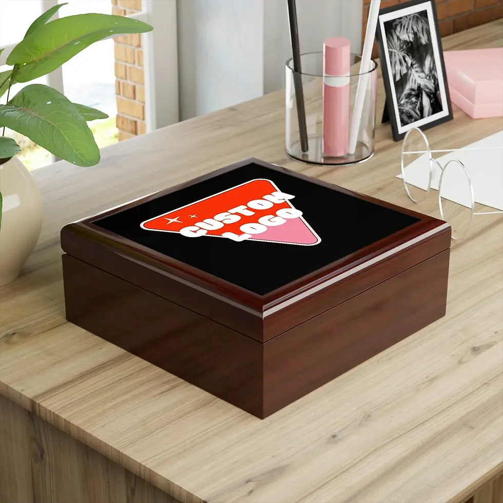 Thumbnail: Custom Jewelry Box 6" X 6" | Glossy Finish Travel Jewelry Box