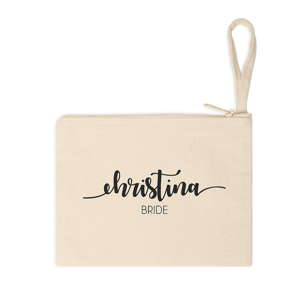 Thumbnail: custom zipper pouch-cosmetic bag-custom cosmetic bag-travel cosmetic bag-custom wedding gift-bridal gift-gift for her