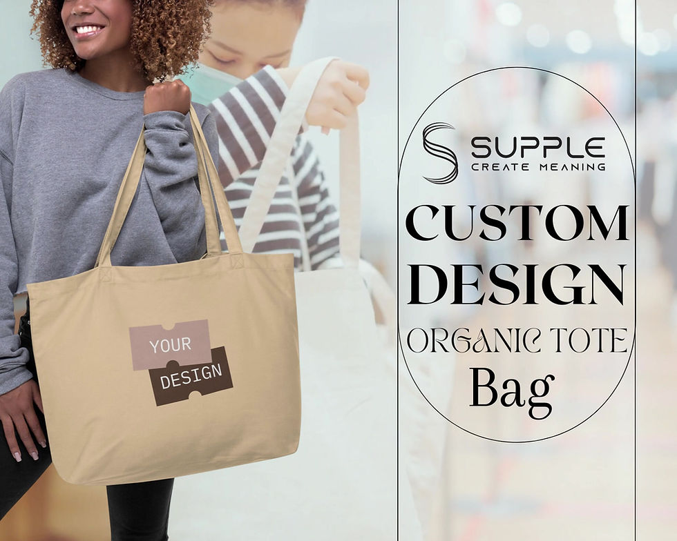 Thumbnail: Custom Organic Tote Bag | Custom Logo Shopping Bag | Reusable Canvas Tote