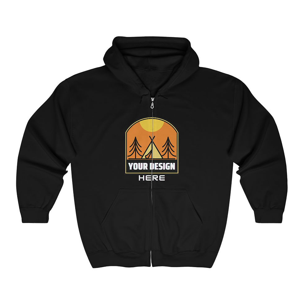 Thumbnail: zip up hoodie-Heavy Blend Full Zip-hooded sweatshirt-Personalized Classic Fit-Unisex Zip Hoodie-client gifts