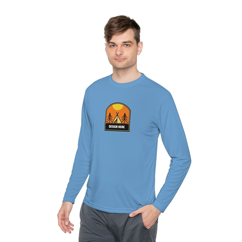 Thumbnail: Custom Men Lightweight Long Sleeve Tee | Birthday Sweatshirt, Custom Logo Tee