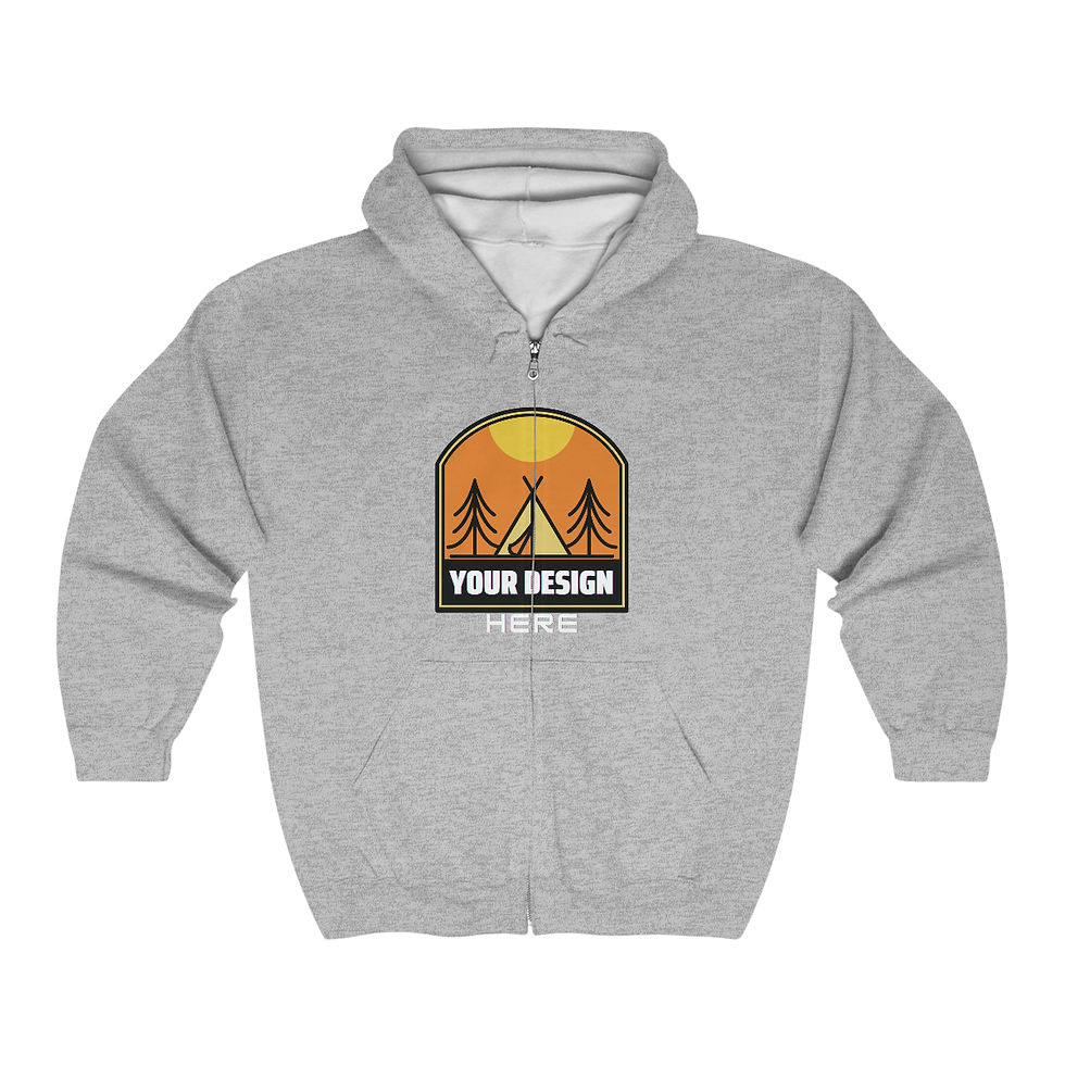Thumbnail: zip up hoodie-Heavy Blend Full Zip-hooded sweatshirt-Personalized Classic Fit-Unisex Zip Hoodie-client gifts