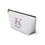 Thumbnail: custom initial letter pouch-cosmetic bag-custom cosmetic bag-travel cosmetic bag-make up bag-bridal gift-gift for her