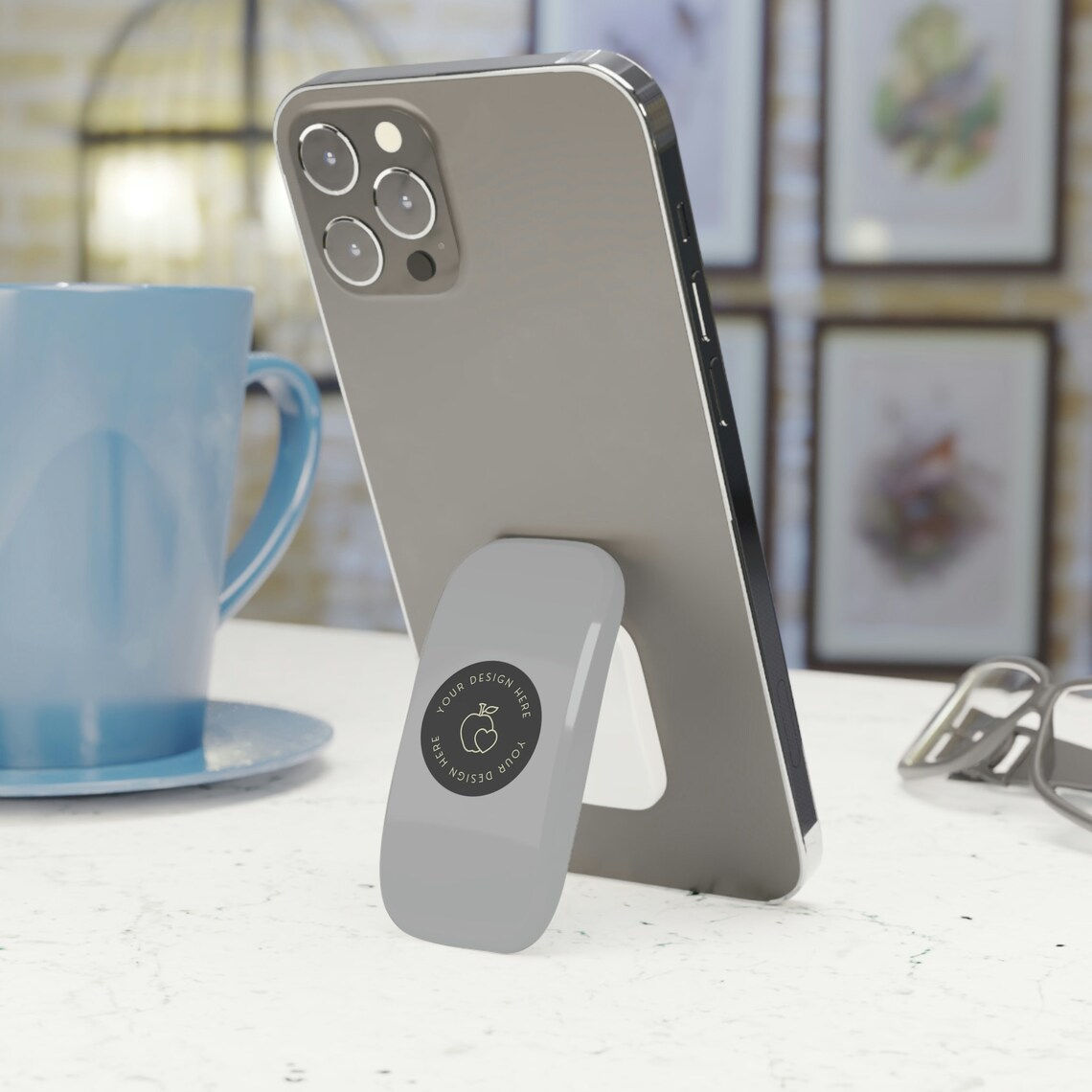 Custom Phone Click-On Grip | Custom Logo Phone Grip Holder