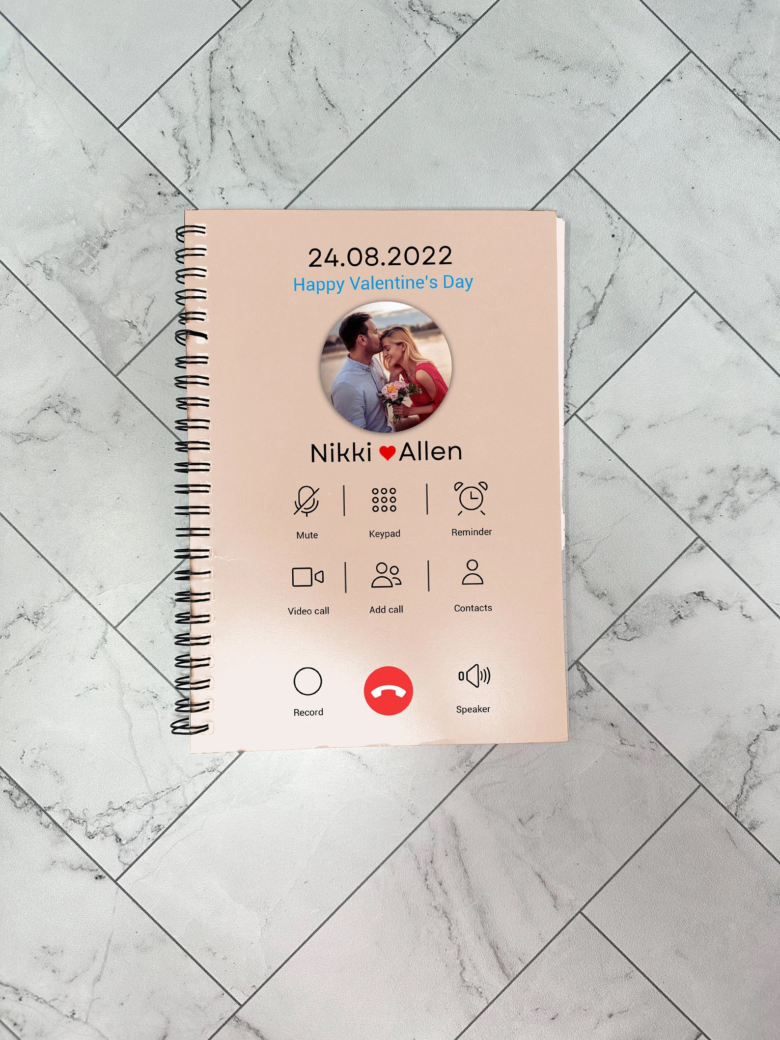 valentines gift-valentines day gift-valentines book-gifts for girlfriend-gifts for boyfriend-couple gift-custom name journal