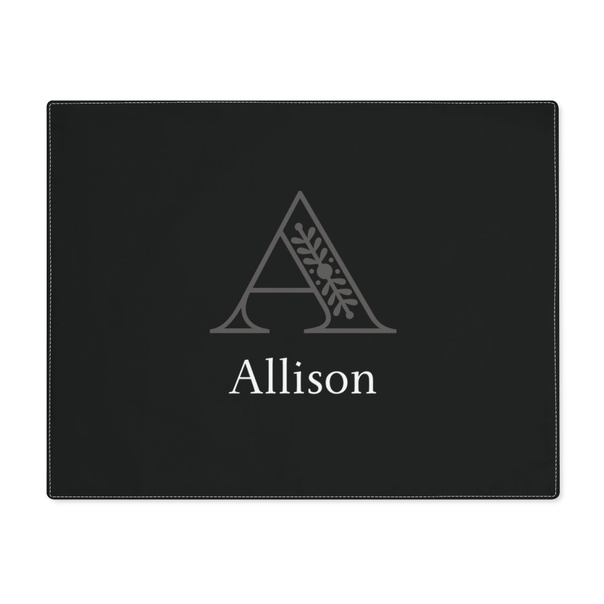place mat set-initial place mat-name table mat-personalized mat-waterproof placemats-dining table mat-custom placemat