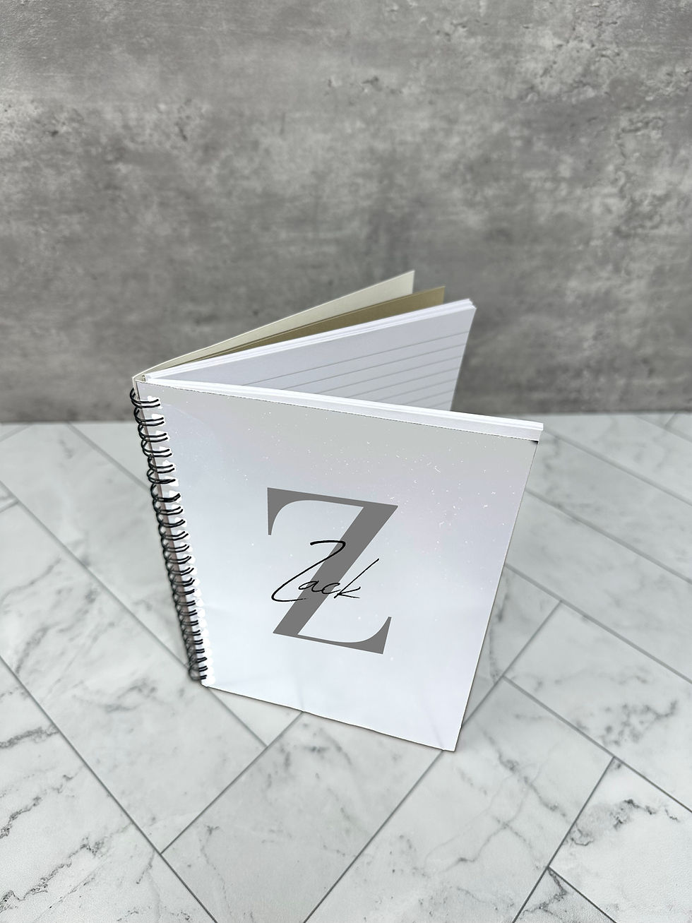 Thumbnail: custom notebook-spiral notebook-initial notebook-Ruled Line Notebook-travelers notebook-custom name gift-personalized gift