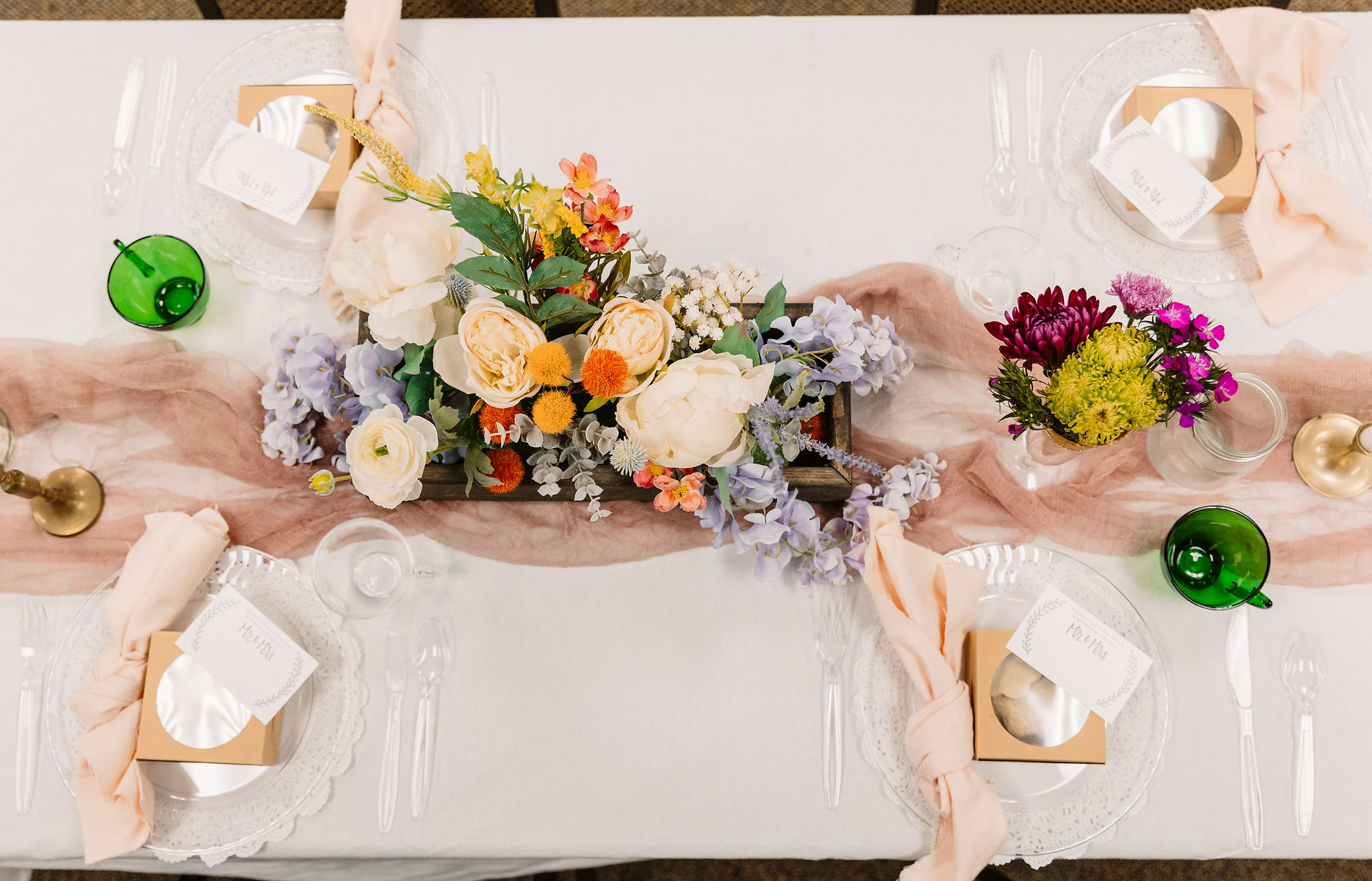 floral box centerpiece