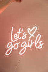 let's go girls neon sign