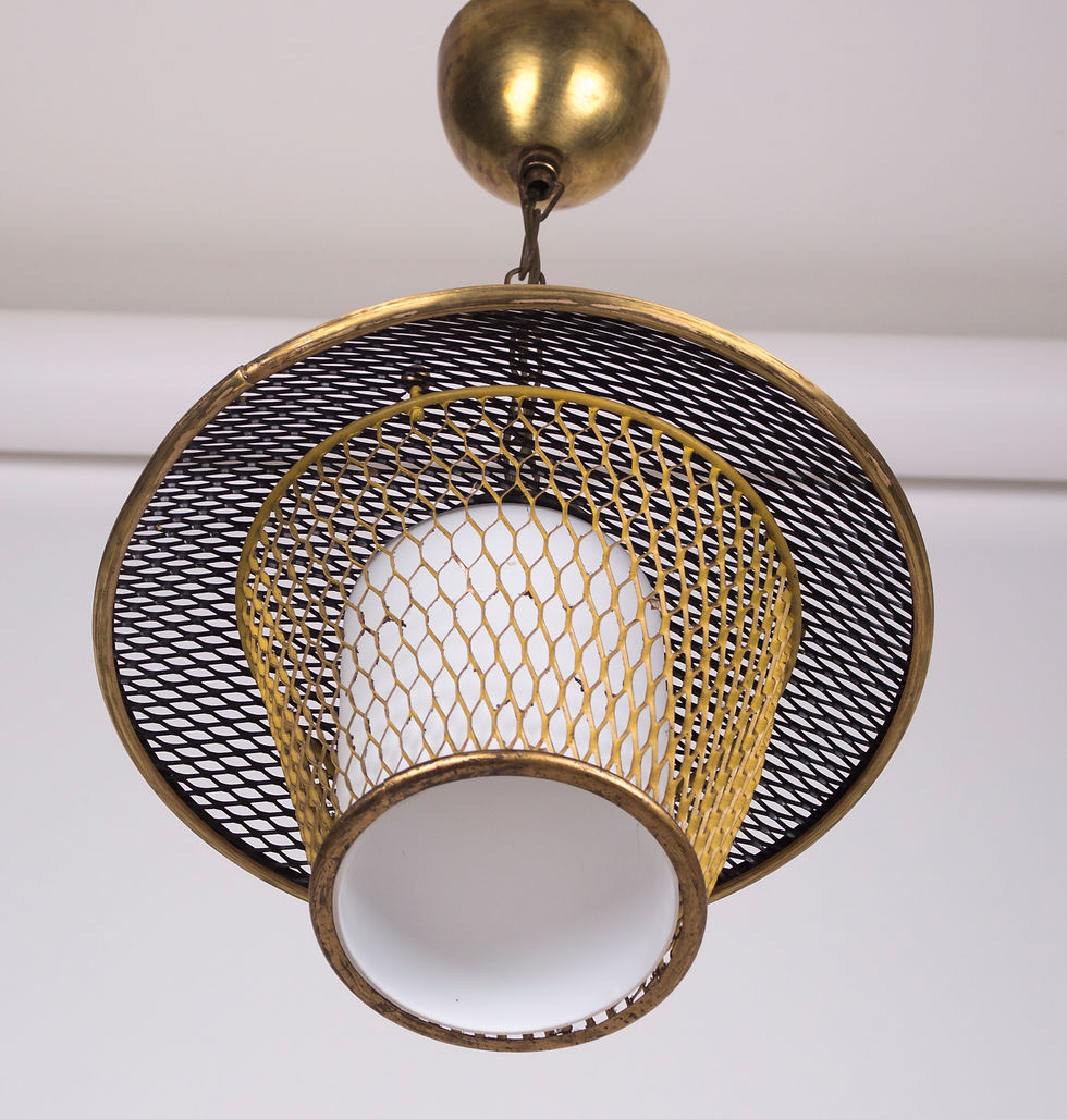 Thumbnail: FRENCH modernist lantern pendant Mathieu Mategot