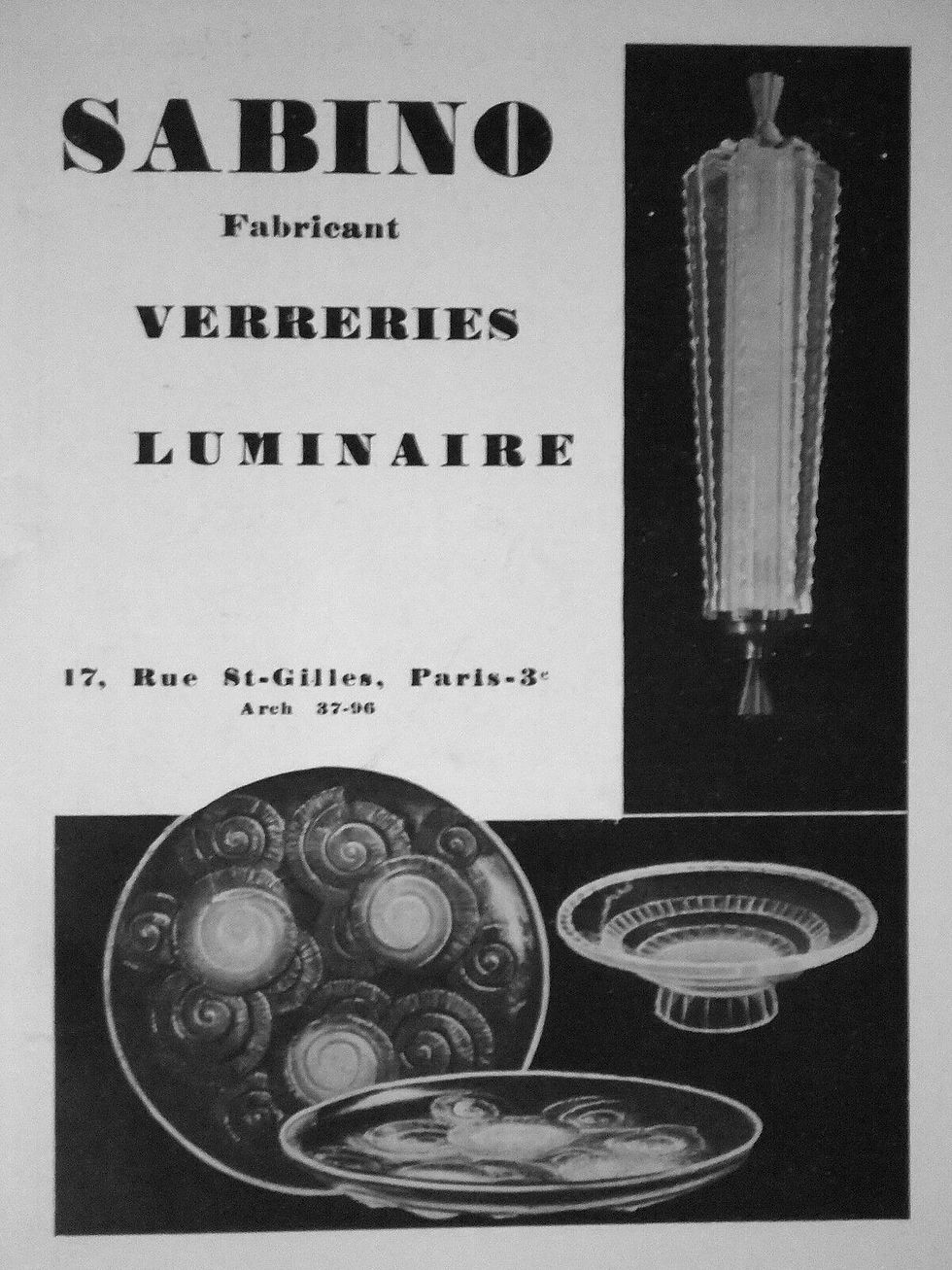Thumbnail: FRENCH Art-Deco Chandelier  Sabino  clear  pressed glass