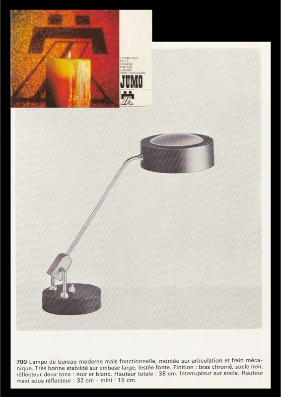 Thumbnail: Pair  of 700  modernist French  task lamp mid century Jumo