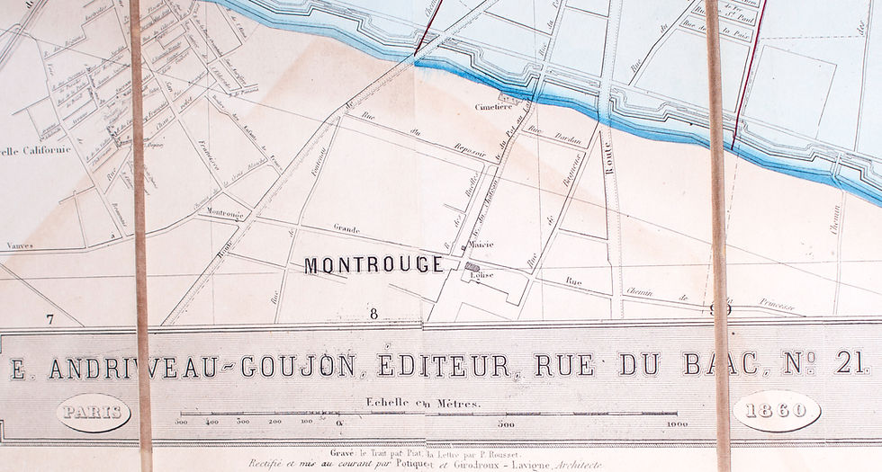 Thumbnail: 1860 Andriveau Goujon Folding Wall Map of Paris, France