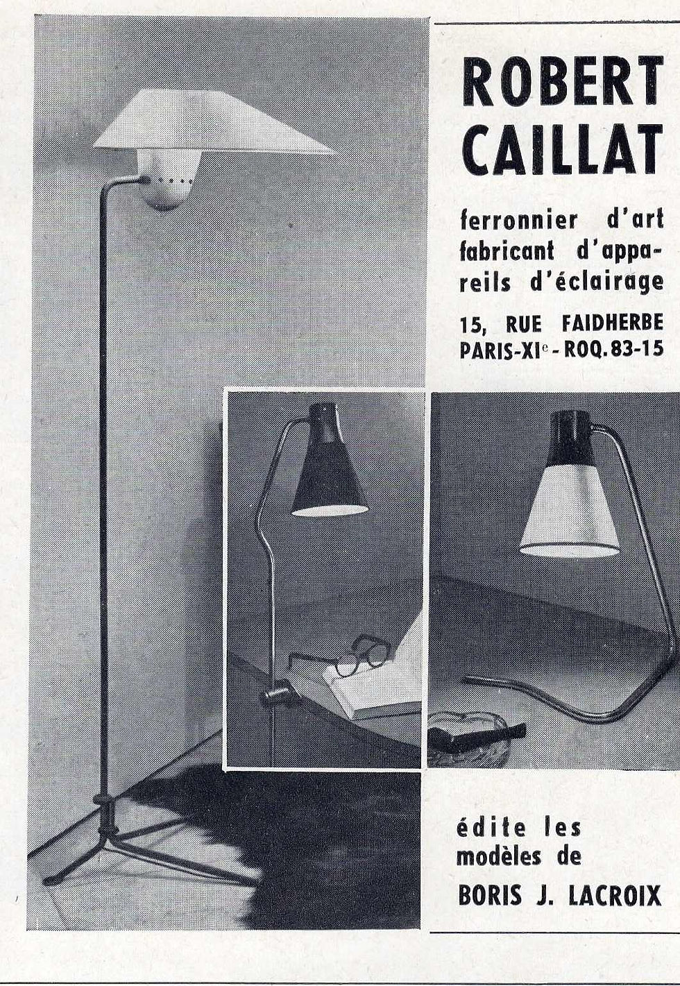 Thumbnail: FRENCH Midcentury modernist Desk lamp BINY LACROIX Caillat