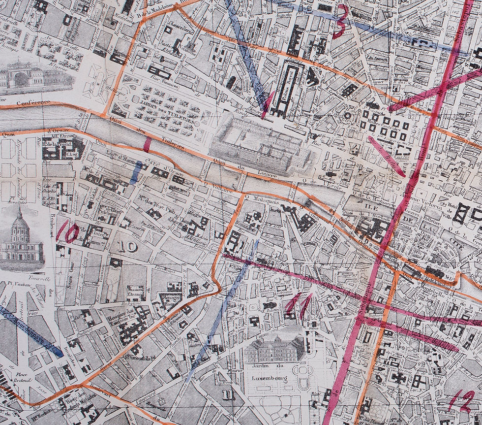 Thumbnail: 1859 LARGE FRENCH ANTIQUE MAP OF PARIS  Felix Delamarche