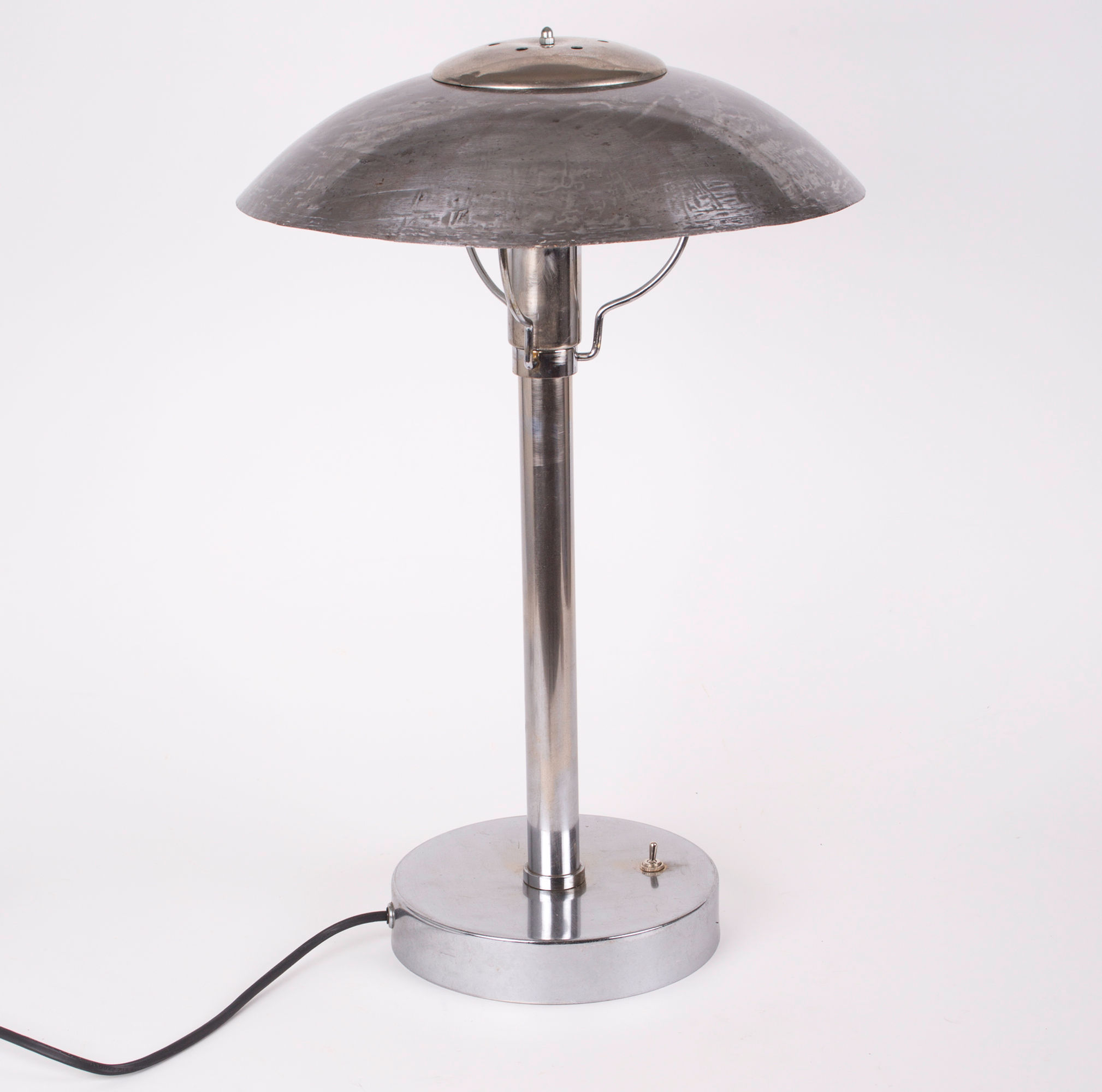 Bauhaus table lamp in nickel-plated steel by Franta Anyz Czechoslovakia