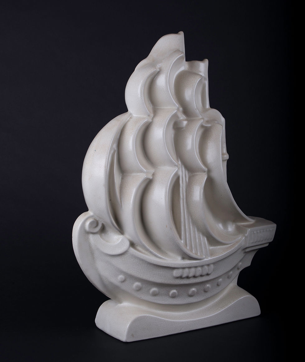 French Art Deco craquele Crackle Ceramic decorative art