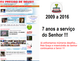 print do site no ano 2016 quando estávamos completando 7 anos de vida