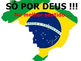 Brasil e bandeira com a frase só por Deus