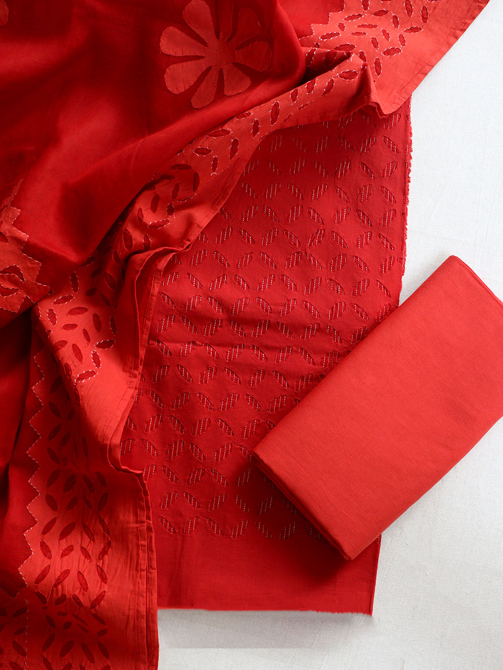 Applique Cotton Suit Set of (3)