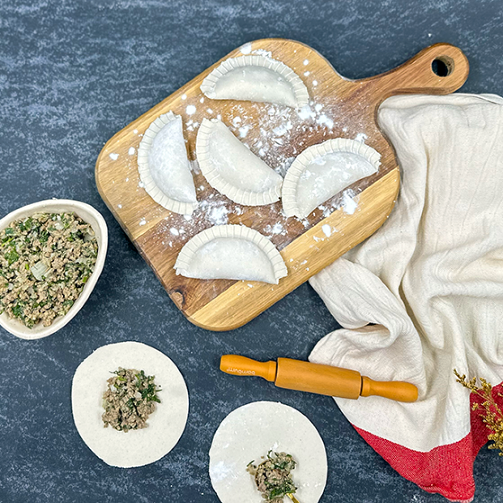 سمبوسة عجين لحم غنمي