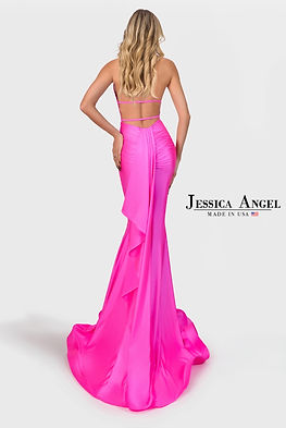 strapless open back dress Long Ellie Wilde Sequin Designer Prom Dress