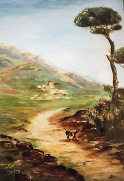 Lebanese mountain - Oil 18X14