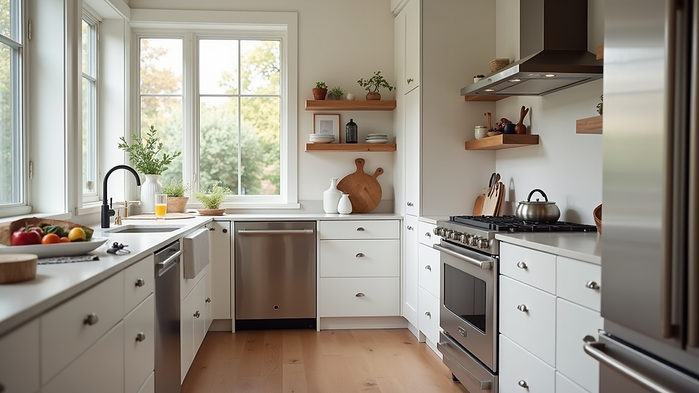 Eye-level view of a modern kitchen renovation in a Charlotte home