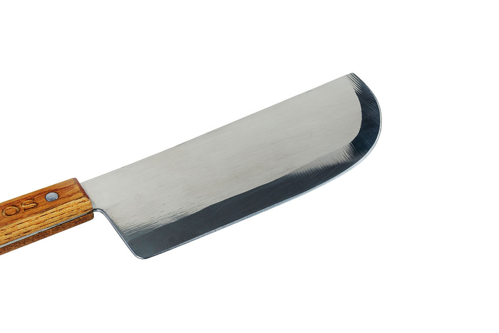 Miniatura: Hacha taquera forjada en acero de alta calidad, ideal para cortes precisos en carne.