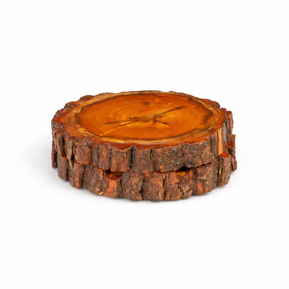 Miniatura: Cenicero de madera rústica para interior y exterior techado