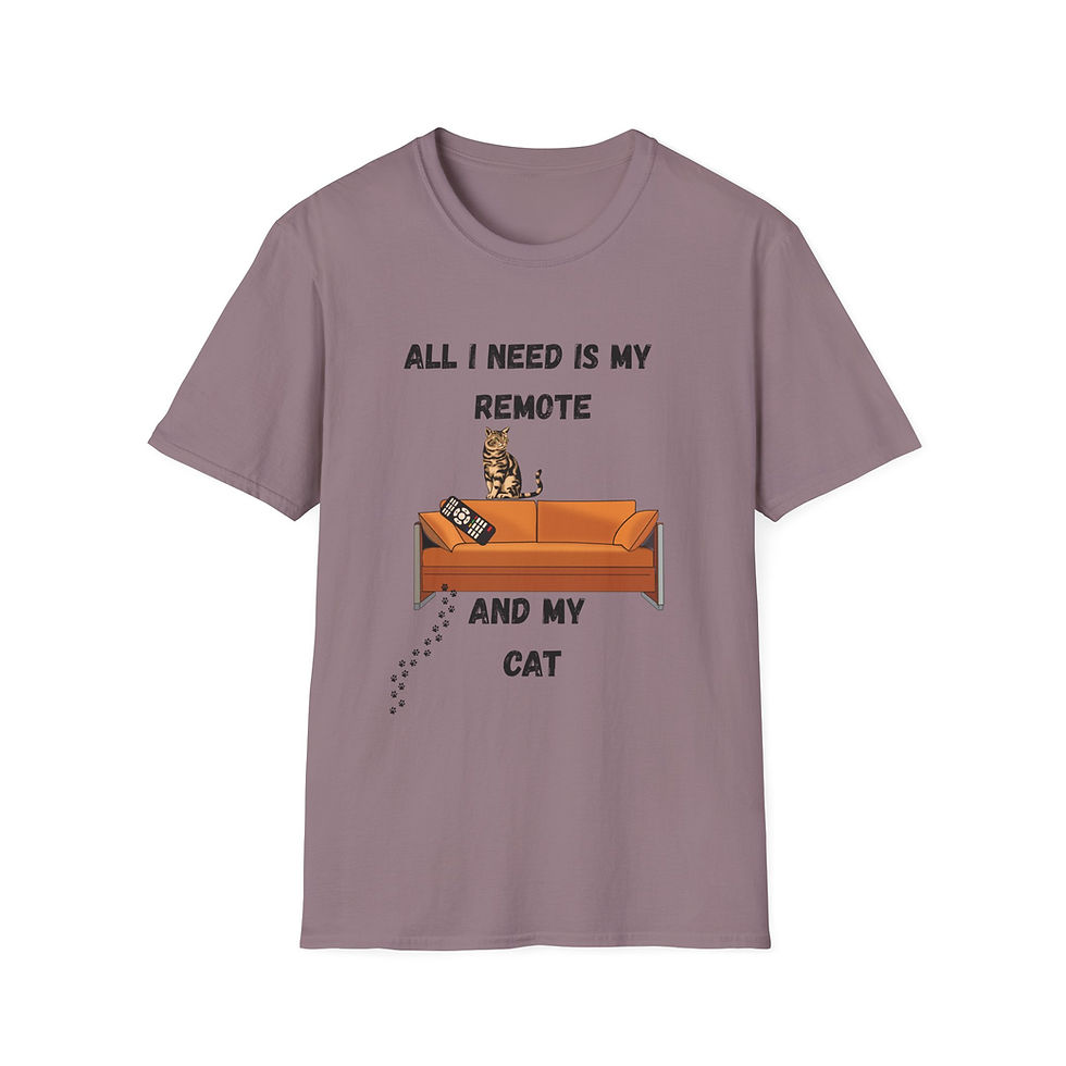 Thumbnail: Cat Remote T-Shirt - Unique Trendy Cat Lover Tee Gift