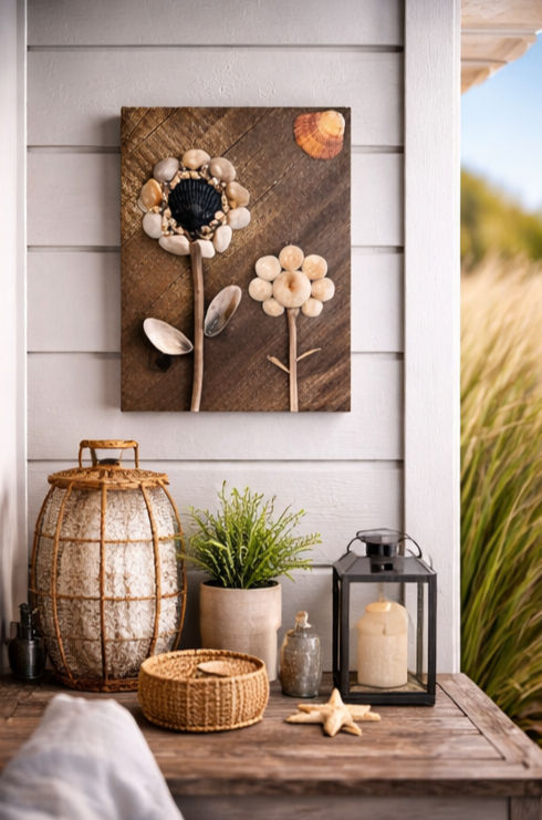 Thumbnail: Seaside Blooms Seashell Flower Coastal Art