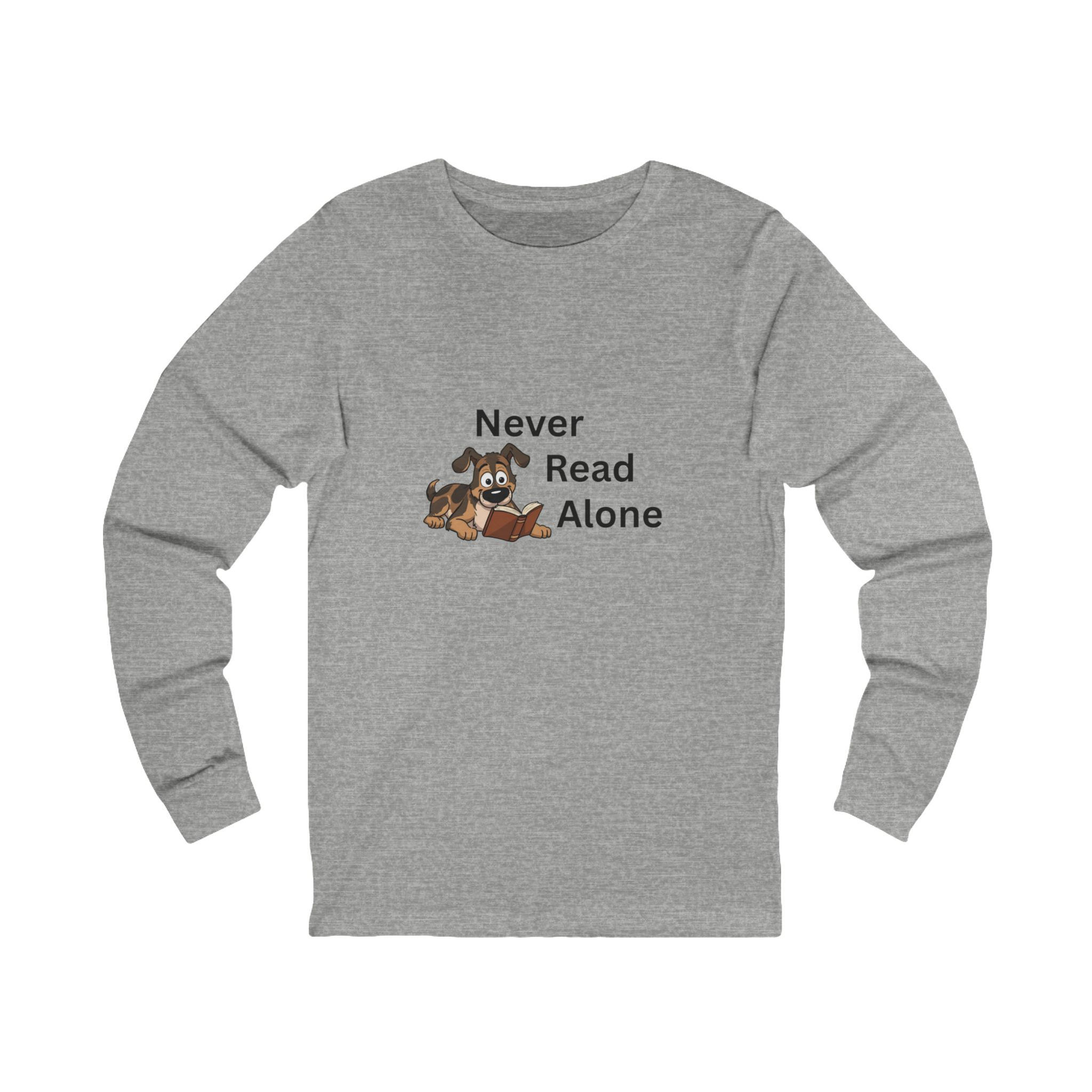 Dog Reading Long Sleeve Tee - Book Lovers Gift