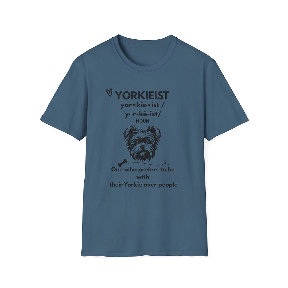 Thumbnail: Yorkie over People Unisex Tee - Trendy Dog Lover Shirt