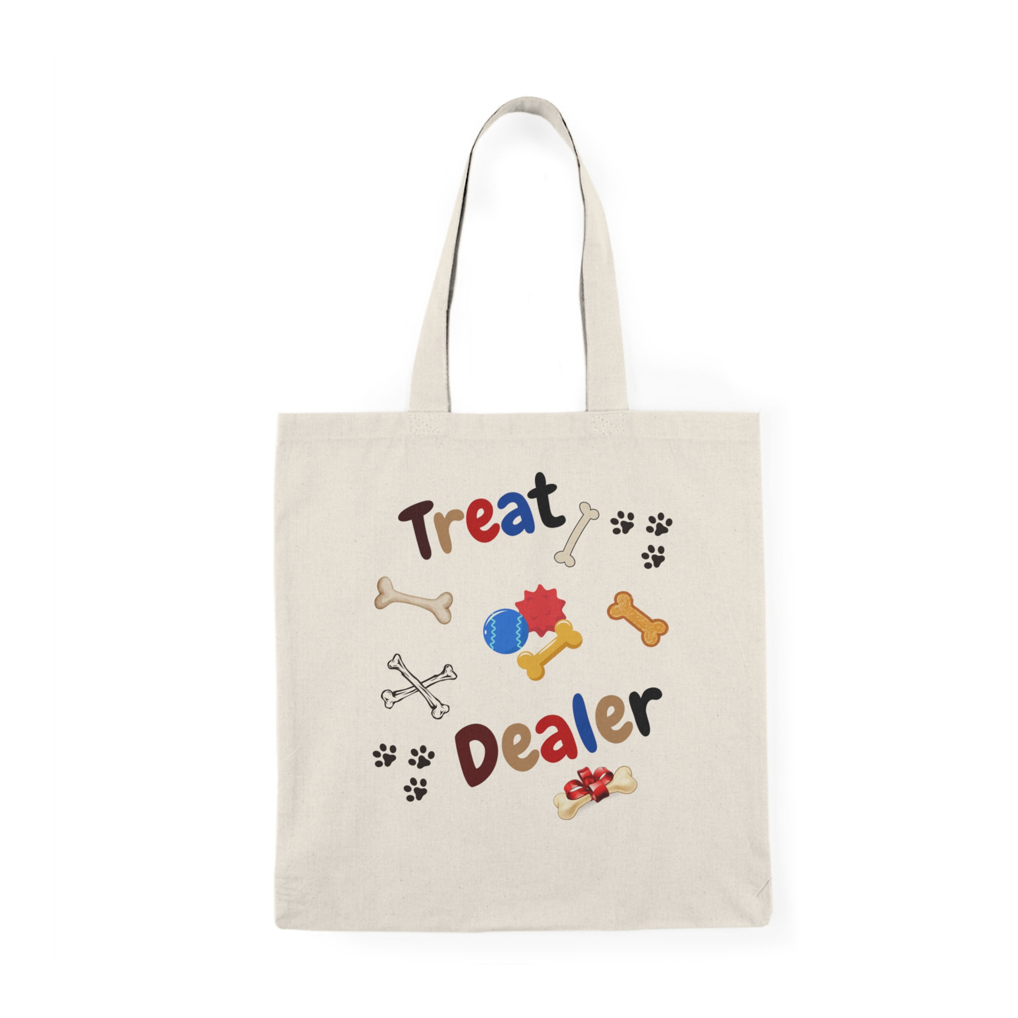 Dog Lover's Tote Bag, Pet Treats, Cute Dog Gift, Eco-Friendly Bag, Paw Print