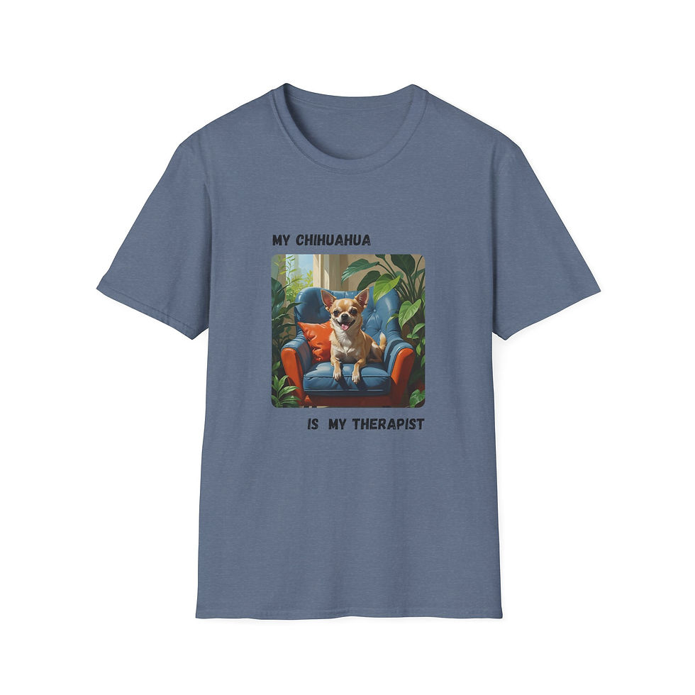 Thumbnail: Chihuahua Therapist Unisex Tee, Trendy, Fun, Back to School, Unique, Fun, Breeds