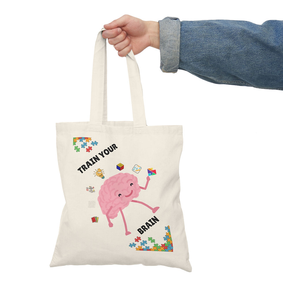 Thumbnail: Brain Training Tote Bag - Learning Gift  Eco-Friendly Mindfulness Shopping
